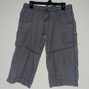 Mossimo Cargo Capri Grey Size 9 Drawstring